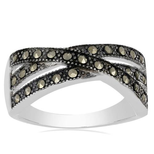 BUY REAL AUSTRIAN MARCASITE GEMSTONE RING IN 925 SILVER